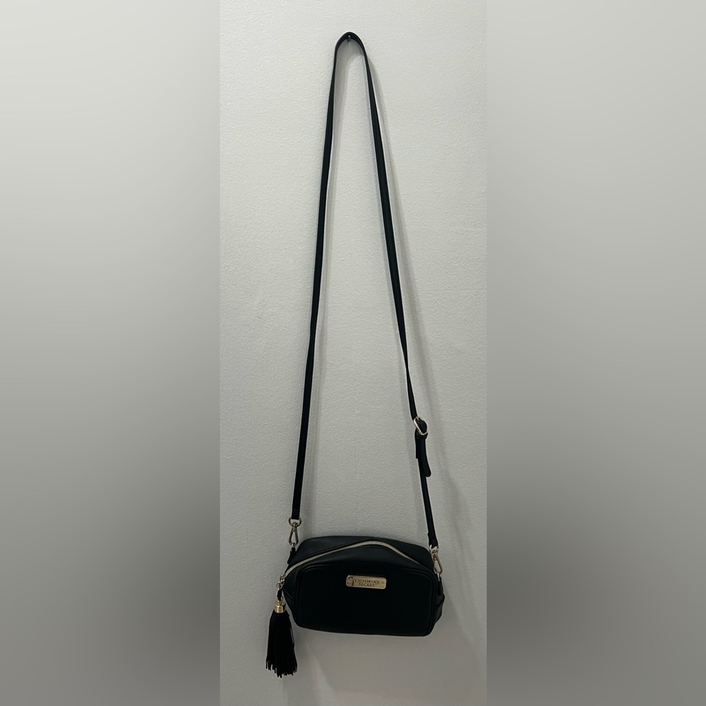 Victoria’s Secret Black Crossbody Bag with gold hardware